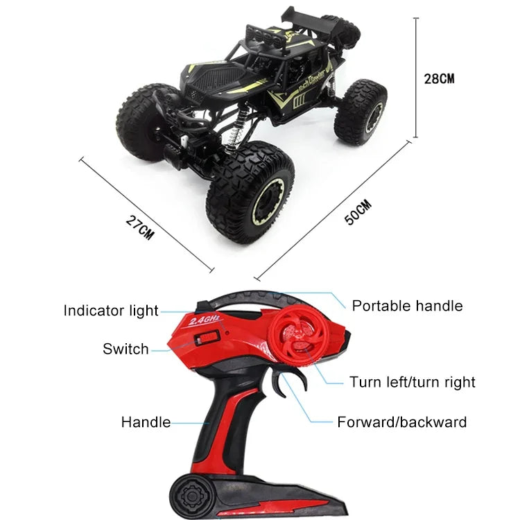 Brinquedo de Veículo Todo-o-Terreno de Controlo Remoto para Escalada 1:8 de Liga