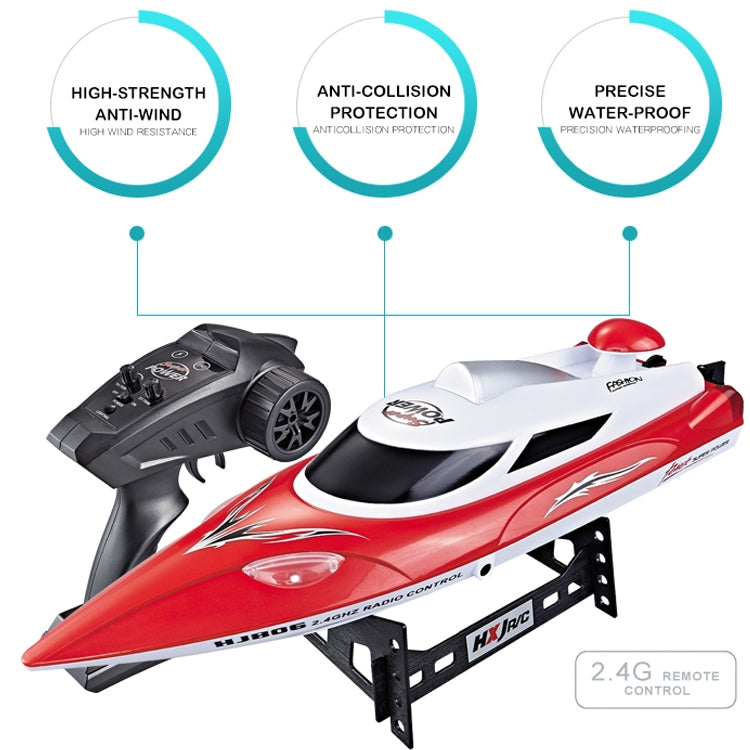 HongXunJie HJ806 Barcos de Corrida de Alta Velocidade com Arrefecimento a Água 2.4Ghz com Comando Remoto, Função de Inversão Automática, Distância de Controlo de 200m