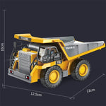 MoFun 1048 Veículo de Construção de Carga com Controlo Remoto 2.4G de Nove Canais Caminhão Basculante de Mineração Multifuncional 1:24, 1048 (Prateado)