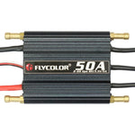 Flycolor Flymoster Série 50A 2-6S Controlador Eletrónico de Velocidade Impermeável para Barco RC, 50A 2-6S