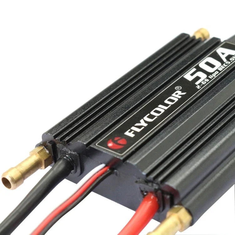 Flycolor Flymoster Série 50A 2-6S Controlador Eletrónico de Velocidade Impermeável para Barco RC, 50A 2-6S