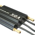 Flycolor Flymoster Série 50A 2-6S Controlador Eletrónico de Velocidade Impermeável para Barco RC, 50A 2-6S