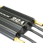 Controlador Eletrónico de Velocidade Impermeável Flycolor Flymoster Série 90A 2-6S para Barco RC, 90A 2-6S