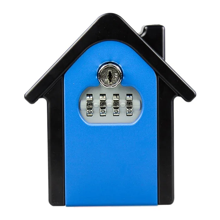 Hut Shape Password Lock Storage Box Security Box Wall Cabinet Safety Box, with 1 Key