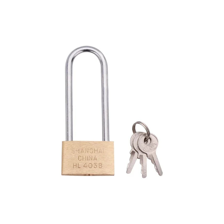 Cadeado Pequeno de Cobre, Estilo: Fecho Longo, 30mm Não Aberto, Longo, 30mm Não Aberto