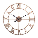 45cm Retro Living Room Iron Round Roman Numeral Mute Decorative Wall Clock, 45cm