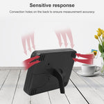TS-9606-WR Temporizador de alarme com ecrã grande, medidor de temperatura e humidade (Branco e Vermelho)