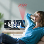 Relógio Despertador Digital com Projeção em Espelho TS-9210 com Mostrador de Hora, TS-9210