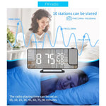 Relógio Despertador Digital com Projeção em Espelho TS-9210 com Rádio FM e Medidor de Temperatura e Humidade, TS-9210 com Rádio FM