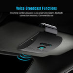SP09 Kit de Mãos Livres para Carro Altifalante Bluetooth Sem Fios Multiponto V4.2, Suporta Leitura de Voz e Sensor de Vibração