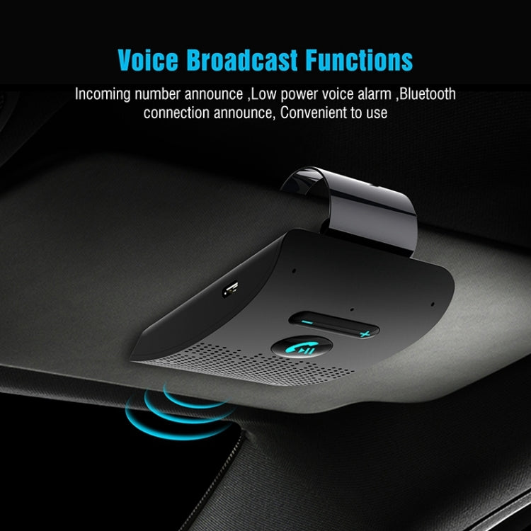 SP09 Kit de Mãos Livres para Carro Altifalante Bluetooth Sem Fios Multiponto V4.2, Suporta Leitura de Voz e Sensor de Vibração