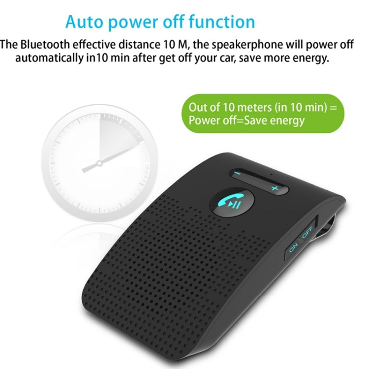 SP09 Kit de Mãos Livres para Carro Altifalante Bluetooth Sem Fios Multiponto V4.2, Suporta Leitura de Voz e Sensor de Vibração