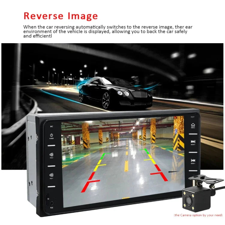 Navegador GPS Automóvel 848V com Ecrã Multi-toque de 7 polegadas, Suporta Cartão TF / USB / AUX / Leitor MP5 / Espelhamento Android e iPhone, 848V