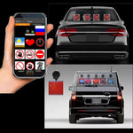 Painel LED de Carro 32x32 Pixels a Cores Completas, Controlo APP Bluetooth Sem Fios, Emoticons Sorridentes, Iluminação LED, 32x32 Pixels Carregamento