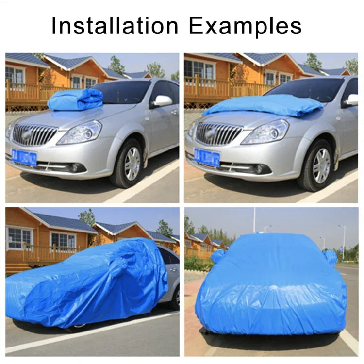 Capa de Carro em Algodão com Força Elástica, Isolante Térmico, Anti-Pó e Anti-UV para Sedan, Tamanho: S, 4.3m~4.65m, Tamanho: S, 4.3m~4.65m