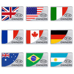 Universal Car Italy Flag Rectangle Shape VIP Metal Decorative Sticker, Italy Flag (Gold), Italy Flag (Silver)
