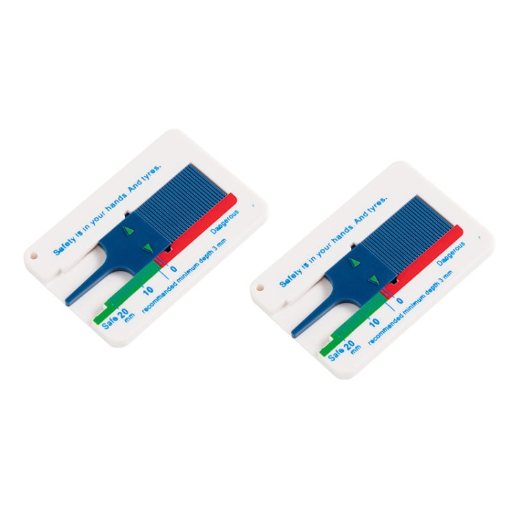 2pcs 0-20mm Plastic Tread Plan Refinding Rounds Refinding Outcome Exists Tread Tablets Plastic Tire Tread Depth Gauge, Plastic Tire Tread Depth Gauge, Plastic Tire Tread Depth Gauge(Blue)