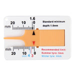 2pcs 0-20mm Plastic Tread Plan Refinding Rounds Refinding Outcome Exists Tread Tablets Plastic Tire Tread Depth Gauge, Plastic Tire Tread Depth Gauge, Plastic Tire Tread Depth Gauge(Blue)
