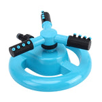 Bocal Automático Giratório de Jardim 360 Graus, Regador Automático Rotativo para Relvado, Aplicável a Tubos de Água de 3/4 polegada (Azul), Pulverização Automática 360 Graus 3