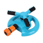 Bocal Automático Giratório de Jardim 360 Graus, Regador Automático Rotativo para Relvado, Aplicável a Tubos de Água de 3/4 polegada (Azul), Pulverização Automática 360 Graus 3