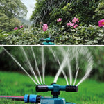 Bocal Automático Giratório de Jardim 360 Graus, Regador Automático Rotativo para Relvado, Aplicável a Tubos de Água de 1/2 polegada (Azul), Pulverização Automática 360 Graus 2
