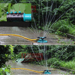 Bocal Automático Giratório de Jardim 360 Graus, Regador Automático Rotativo para Relvado, Aplicável a Tubos de Água de 1/2 polegada (Azul), Pulverização Automática 360 Graus 2