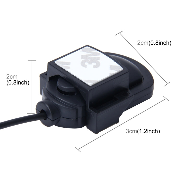 Car Audio Microphone 3.5mm Jack Plug 2 Pole Mono Mic Stereo Mini Wired External Sticker Microphone Player for Auto DVD Radio, Cable Length: 2.1m, Cable Length: 2.1m