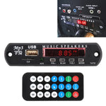 Decodificador de Áudio MP3 para Carro 12V com Rádio FM, Cartão TF, USB e AUX 3,5 mm, Sem Bluetooth e Sem Gravação, Sem Bluetooth e Sem Gravação