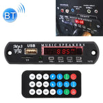 Placa Decodificadora de Áudio Bluetooth MP3 para Carro 12V com Rádio FM, TF, USB, AUX 3,5 mm, sem Gravação, sem Gravação