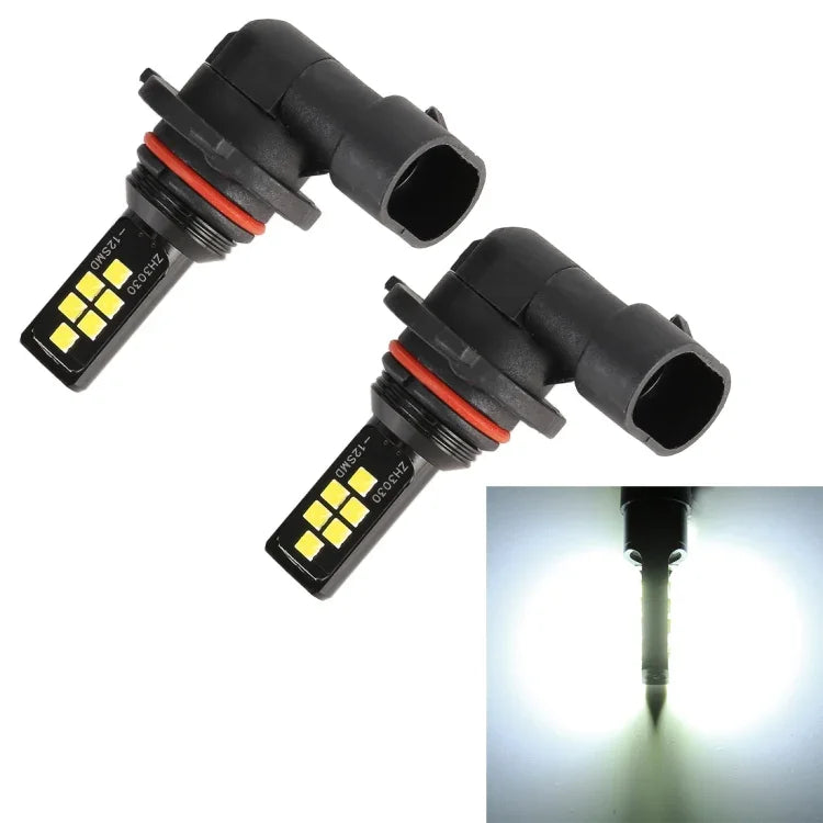 2 PCS Luz de Nevoeiro Automóvel 9005 DC9-16V / 3.5W / 6000K / 320LM 12 LEDs SMD-ZH3030, com Corrente Constante, 9005