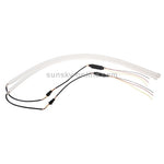 2 PCS 12V Car Daytime Running Lights Soft Article Lamp, White + Yellow Light, Length: 85cm, 85cm