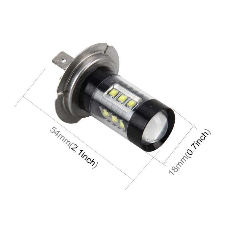 H7 4.2W 290 LM 6000K Car Fog Light with 16 3535 Lamps, DC 12V-24V, H7