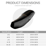 Waterproof Motorcycle Black Leather Seat Cover Prevent Bask In Seat Scooter Cushion Protect, Size: L, Length: 55-60cm; Width: 25-35cm, Length: 55-60cm; Width: 25-35cm