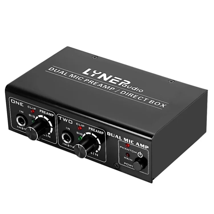 LINEPAUDIO A961 Amplificador de Microfone de 2 Canais Amplificador para Guitarra Elétrica e Baixo Elétrico, A961