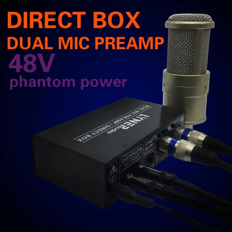 LINEPAUDIO A961 Amplificador de Microfone de 2 Canais Amplificador para Guitarra Elétrica e Baixo Elétrico, A961