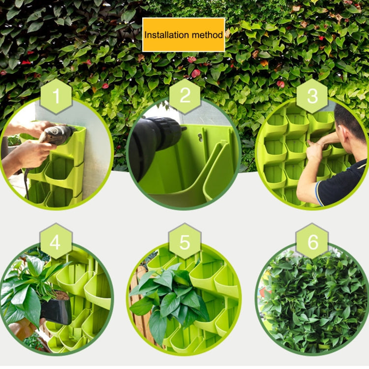Parede de Plantas Vertical Interior e Exterior Varanda Vasos de Flores Montados na Parede Combinação Criativa de Vasos de Flores em Resina Plástica com Vaso Removível