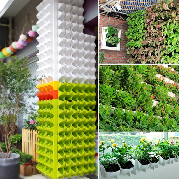 Parede de Plantas Vertical Interior e Exterior Varanda Vasos de Flores Montados na Parede Combinação Criativa de Vasos de Flores em Resina Plástica com Vaso Removível