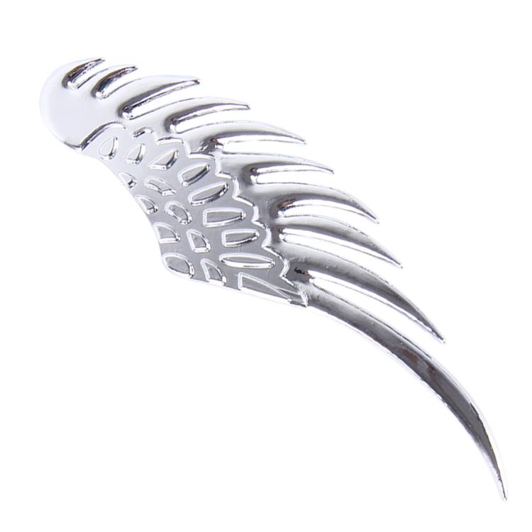 3D Angel Wing Metal Sticker Decal Auto Car Emblem Decal Decoration Color Silver, Angel Wing