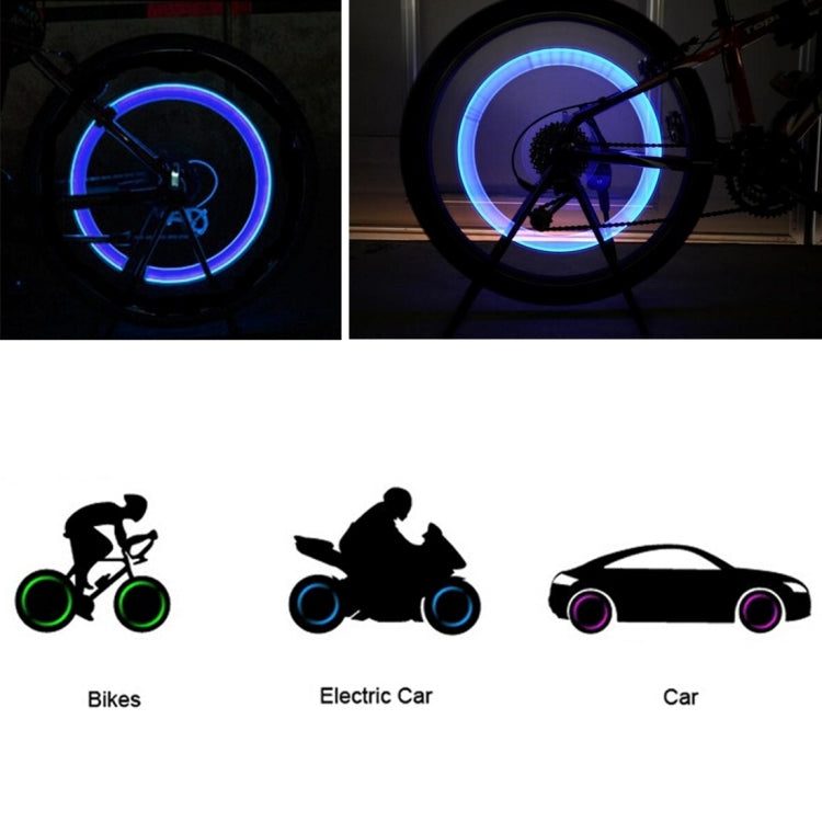 2 Peças de Lâmpada de Pneu de Roda com Bateria para Carro / Motociclo / Bicicleta