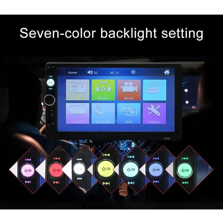 7010B HD 2 Din 7 inch Car Bluetooth Radio Receiver MP5 Player, Support FM & USB & TF Card, 7010B