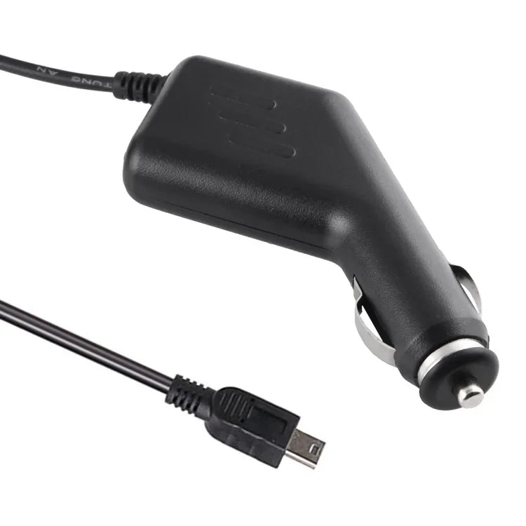Adaptador Universal Mini USB para Carregador de Câmara DVR de Carro Navegação GPS Entrada 10V - 48V Saída 5V 1.5A, Comprimento do Cabo: 3,5m, Comprimento do Cabo Mini USB: 3,5m
