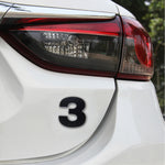 Car Vehicle Badge Emblem 3D Number One Self-adhesive Sticker Decal, Size: 3.6*4.5*0.5cm, 4, 5, 6, 7, 8, 1, 2, 3