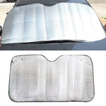Cobertura de viseira para para-brisas de carro em folha de alumínio prateada, proteção solar, bloqueia o sol na janela frontal, proteção UV, tamanho: 130 x 60cm, 130 x 60cm