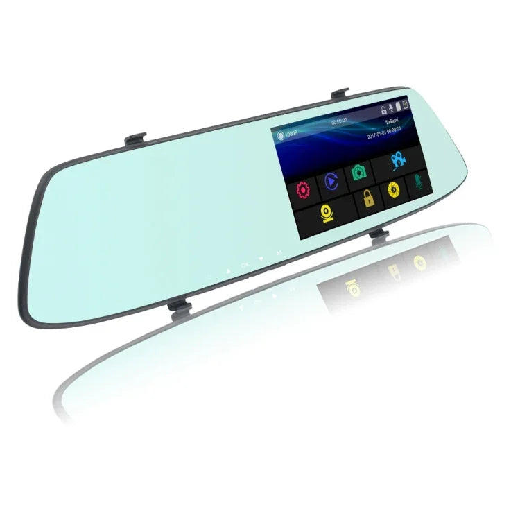 G705 Espelho Retrovisor com Ecrã Tátil LCD de 5 polegadas Gravador de Carro com Câmara Separada, Ângulo de Visão Largo de 170 Graus, Suporta Vídeo em Loop / Detecção de Movimento / Sensor G / Cartão TF, G705