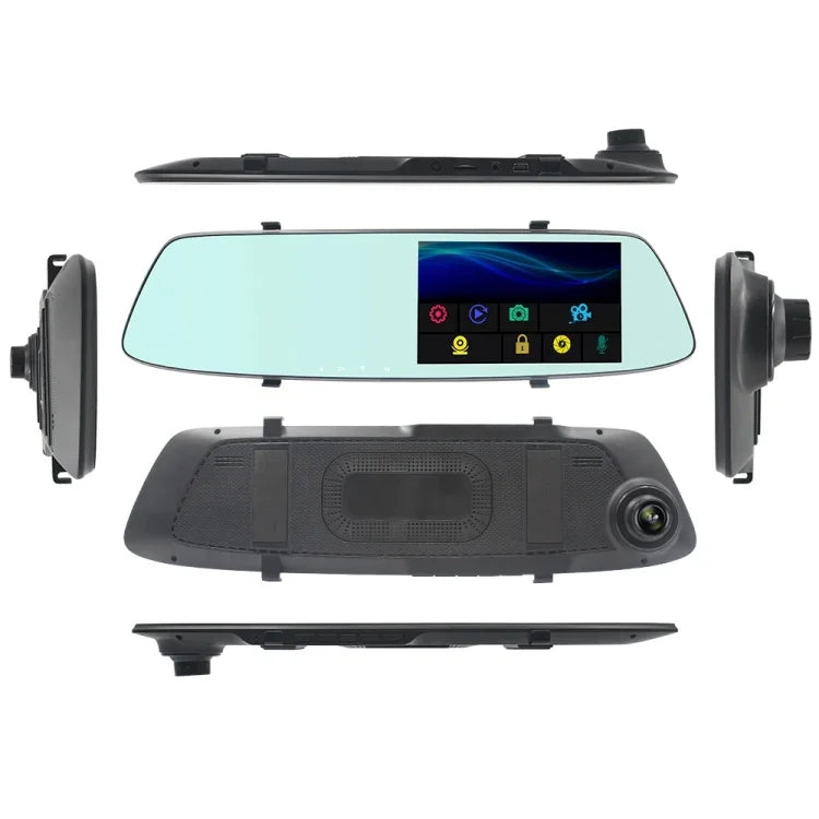 G705 Espelho Retrovisor com Ecrã Tátil LCD de 5 polegadas Gravador de Carro com Câmara Separada, Ângulo de Visão Largo de 170 Graus, Suporta Vídeo em Loop / Detecção de Movimento / Sensor G / Cartão TF, G705