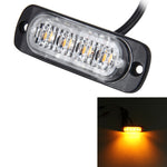 DC 12V-24V 2W 4LEDs SMD-2835 Lamps 17 Flash Patterns 3 Lines Car Flash Lamp Waterproof Car Truck Emergency Strobe Flash Warning Light, Cable Length: 90cm, 4LEDs