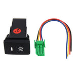 Car Fog Light Lamp Indicator 5 PIN On and Off Button Switch Control 4 Cable Auto Car Fog Light 5 Pin Switch On-Off Button Switch for Toyota, Small Size: 5*2.2*1.7cm, With Cable