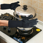 Luvas de Proteção para Cozinha de Silicone e Algodão para Micro-ondas, Resistência a Altas Temperaturas: 500 Graus C, Comprimento: 32cm, Deyan Risca Vermelha, Deyan
