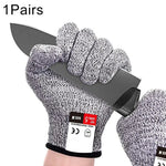 Par de Luvas de Jardinagem Resistentes a Cortes HPPE Grau Alimentar, Nível 5 de Resistência a Cortes e Desgaste, Luvas de Trabalho de Segurança, Tamanho: L, Comprimento: 24cm, Tamanho: L/Preto, Tamanho: L/Branco
