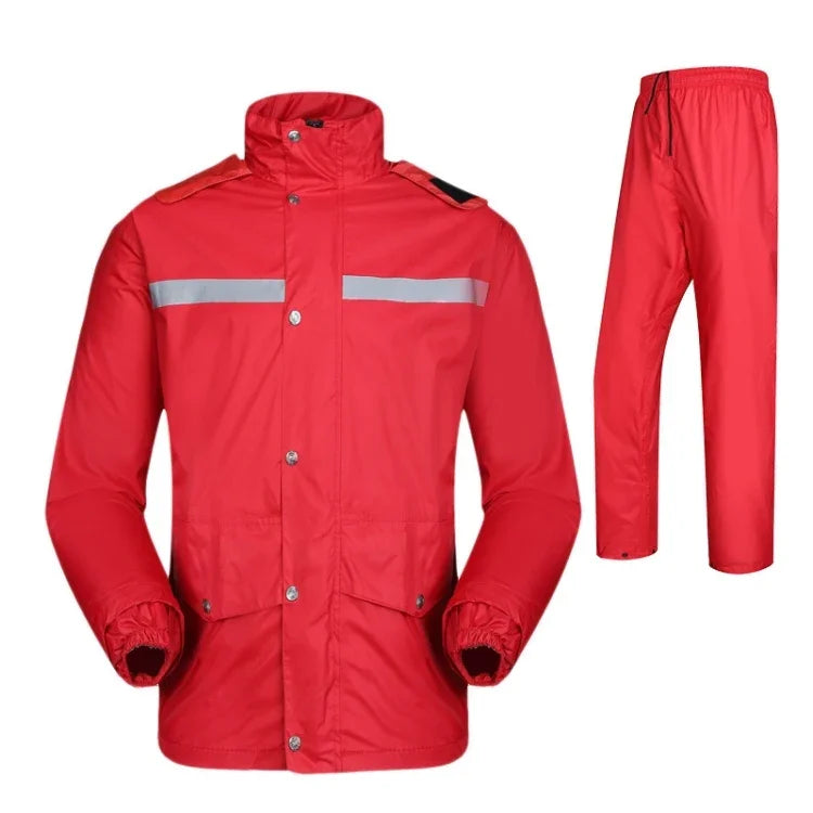 Calças de Chuva Divididas para Motociclista, Reflectoras e Duráveis, à Prova de Vento e Água para Bicicleta Elétrica, Adulto, Tamanho: XL (Vermelho), Tamanho: XL